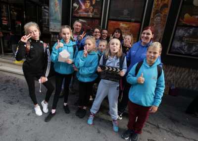 A group of children in London